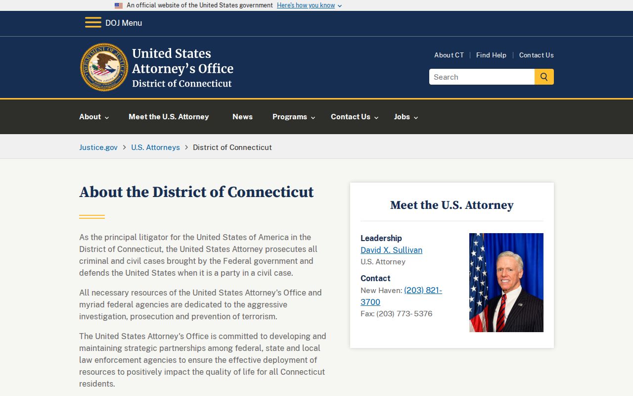 Stamford Superior Court records compared with federal prosecution records in Connecticut